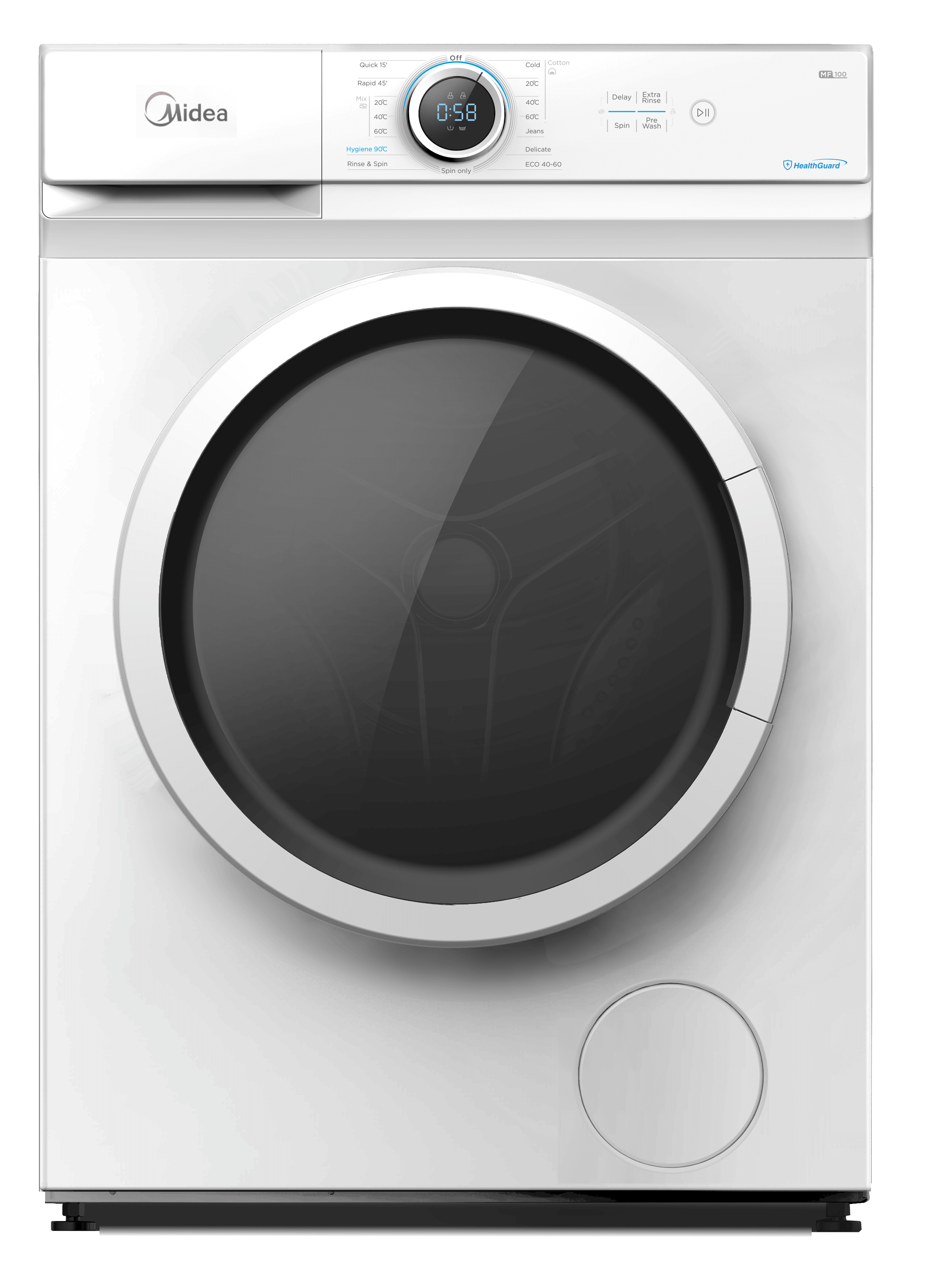 Midea Washing Machine 8kg A Class (MF100W80BA/W-HR)