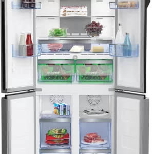 Beko Freestanding American French Style Fridge Freezer SKU: GNE480E30ZXPN