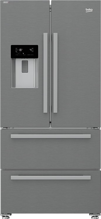 Beko American French Style Fridge Freezer with Water Dispenser SKU: GNE360520DX