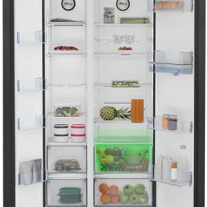 Beko American Style Fridge Freezer With Water Dispenser SKU: ASD2341VB