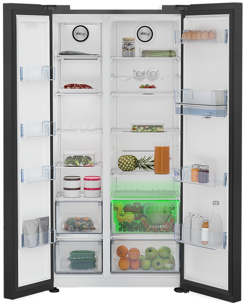 Beko American Style Fridge Freezer With Water Dispenser SKU: ASD2341VB