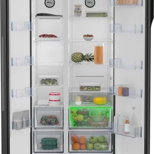 Beko American Style Fridge Freezer in Dark Inox SKU: GN163122ZXBRN