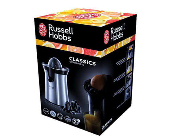 Russell Hobbs Silver Classic Brushed Steel Citrus Juice Maker 60 W