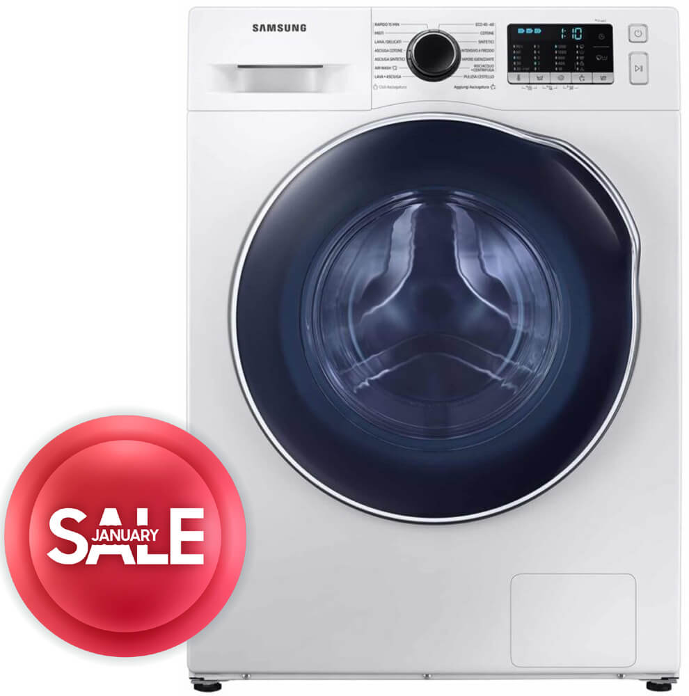 Samsung WD8NK52E0AW Crystal Clean™ Slim Scrubber Washer Dryer, 8Kg/5Kg 1200rpm In stock